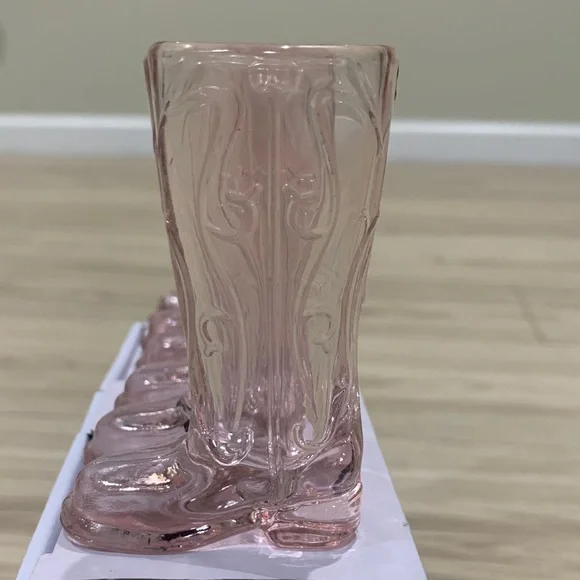 Home Essentials Blush Boot Shot Glasses - Set of 6 - Picture 2 of 3